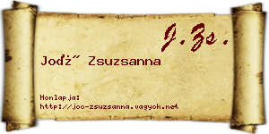 Joó Zsuzsanna névjegykártya